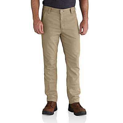Carhartt Men's Dark Khaki Rugged Flex® Slim Fit Canvas 5-Pocket Tapered Work Pant