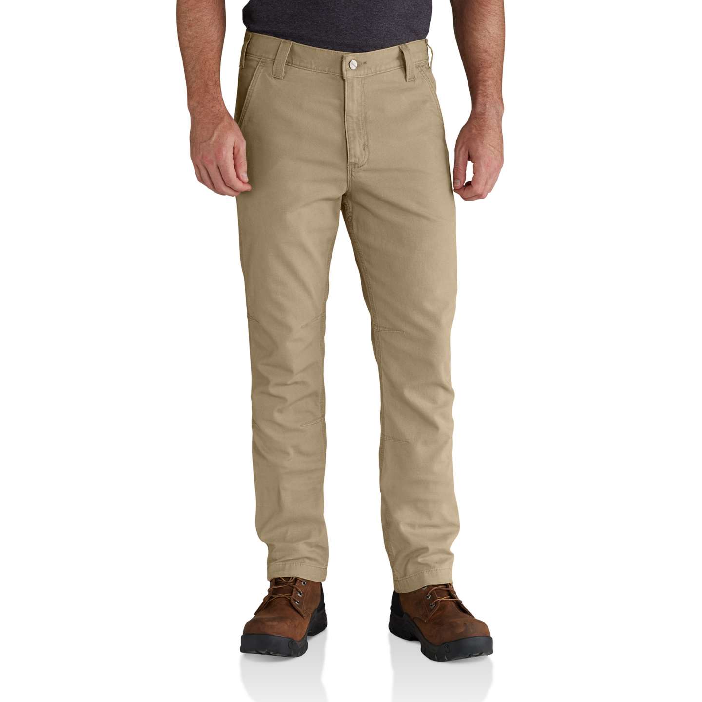 Мужские брюки Carhartt Slim Tapered Rigby Dungaree, цвет: Тёмный хаки — фото 1