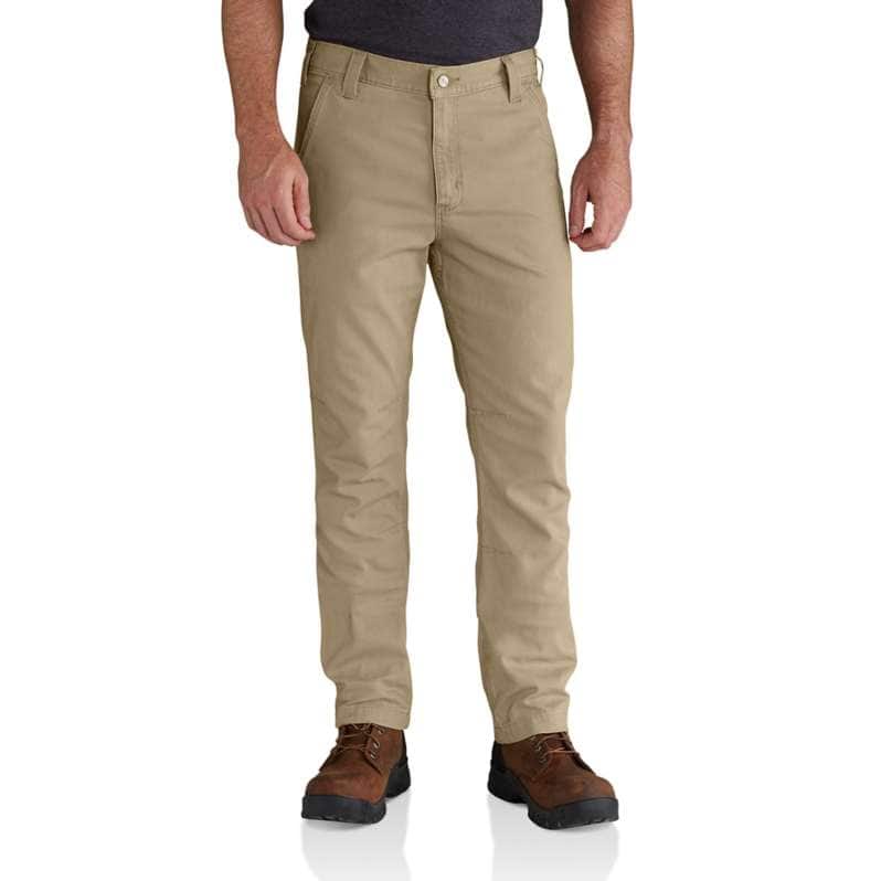 Carhartt  Dark Khaki Men's 5-Pocket Pant - Tapered Straight Fit - Rugged Flex® - Canvas