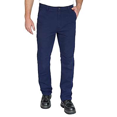 Carhartt Men's Navy Men's 5-Pocket Pant - Tapered Straight Fit - Rugged Flex® - Canvas