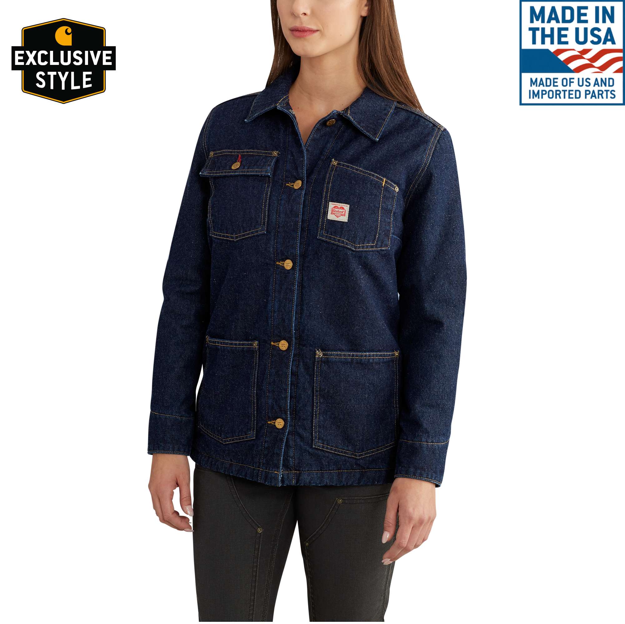 denim chore coat womens