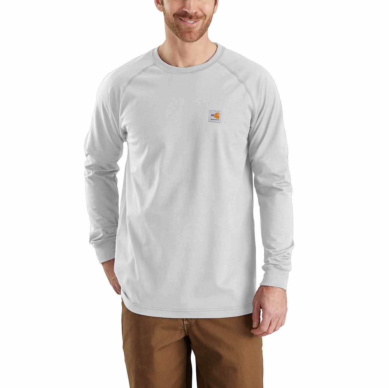 Carhartt Flame Resistant FR Force Cotton Long Sleeve Pocket T-Shirt Mens 2112 