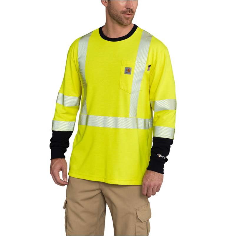 Carhartt  Brite Lime Flame-Resistant High-Visibility Force Long-Sleeve T-Shirt -Class 3