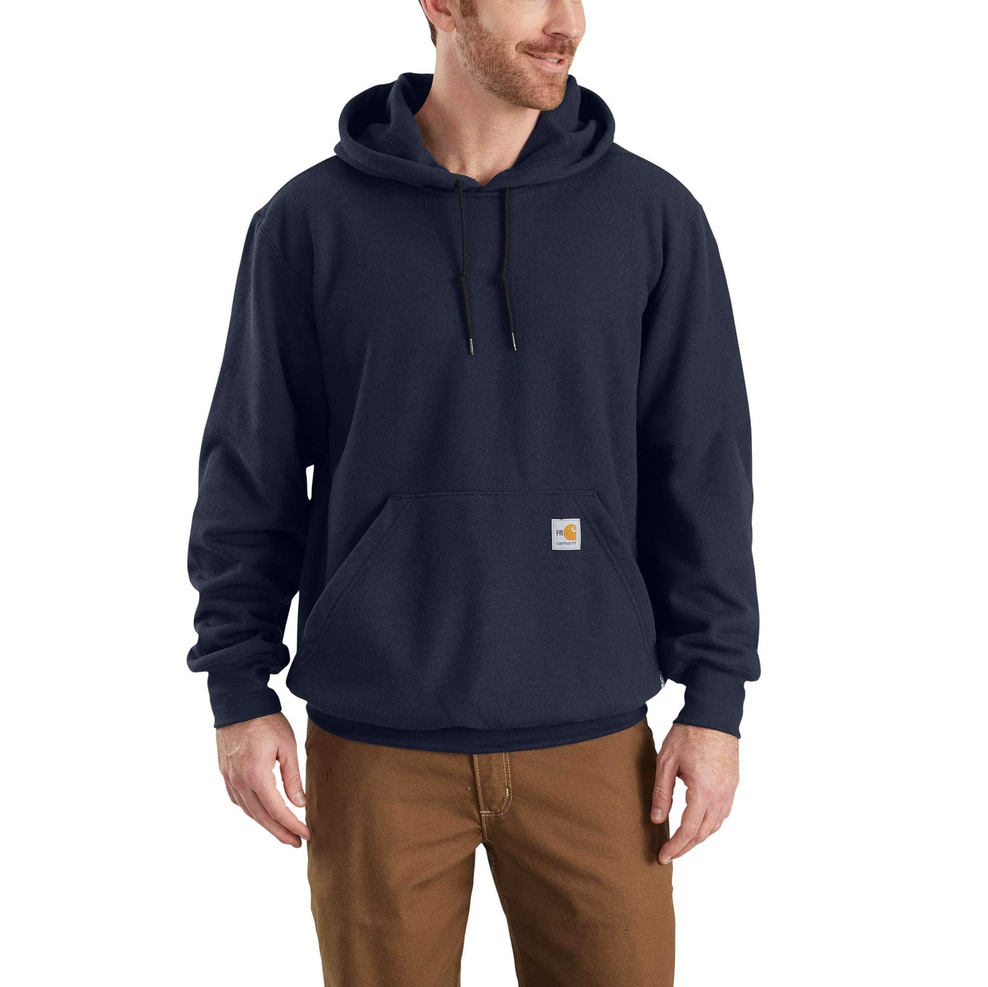 Carhartt Men's Dark Navy Flame-Resistant Heavyweight Hooded Sweatshirt