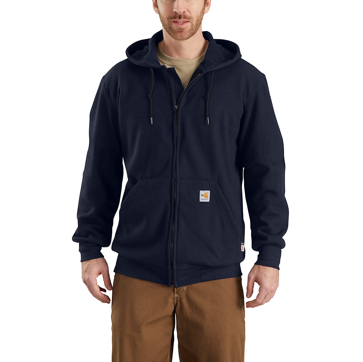 Men's Flame-Resistant Rain Defender® Hooded Heavyweight Zip-Front ...
