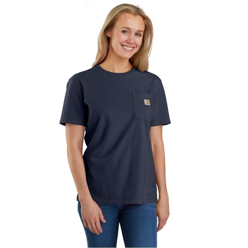 Carhartt  Navy Women's Loose Fit Heavyweight Short-Sleeve Pocket T-Shirt