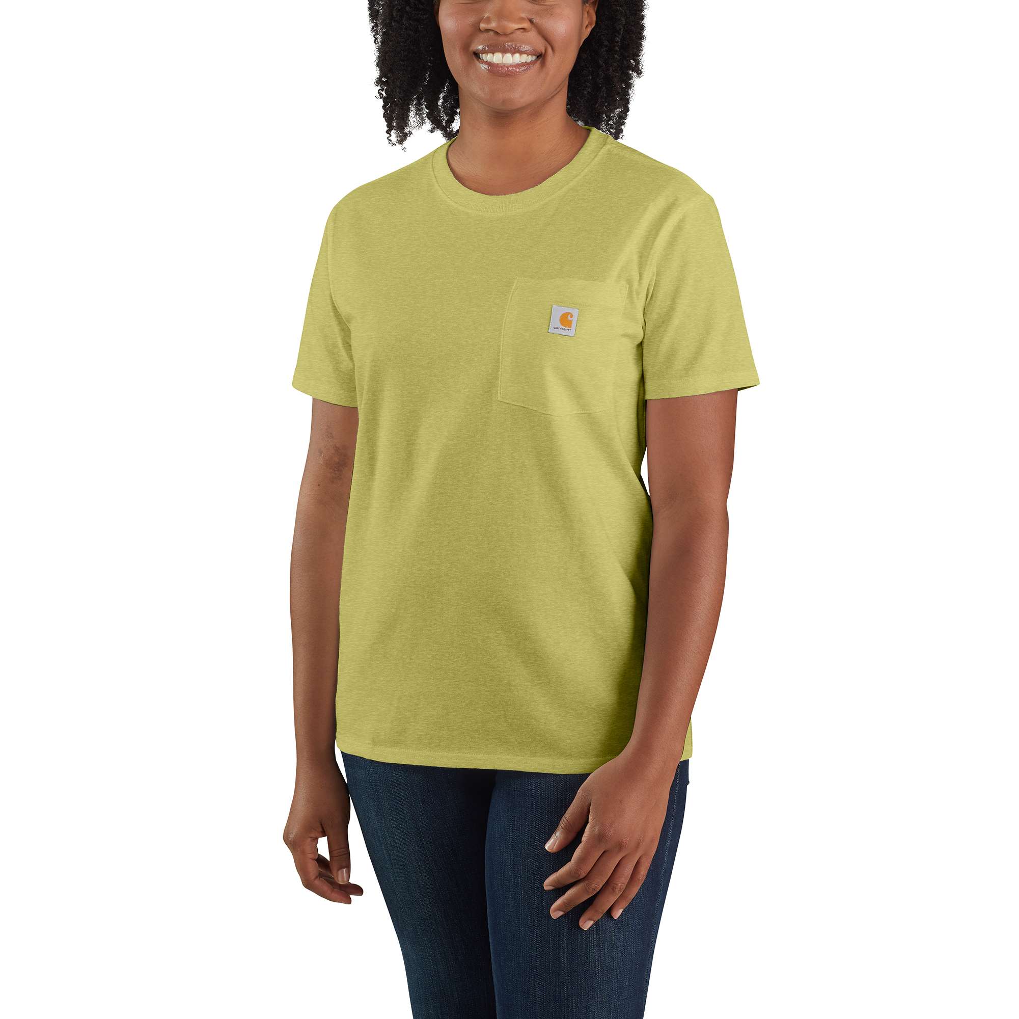 Carhartt Women's White Women's Loose Fit Heavyweight Short-Sleeve Pocket T-Shirt