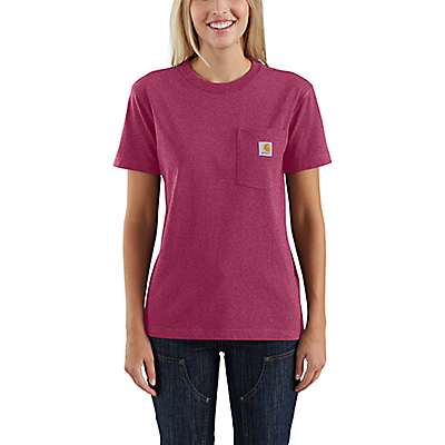 Carhartt Women's Navy Women's Loose Fit Heavyweight Short-Sleeve Pocket T-Shirt