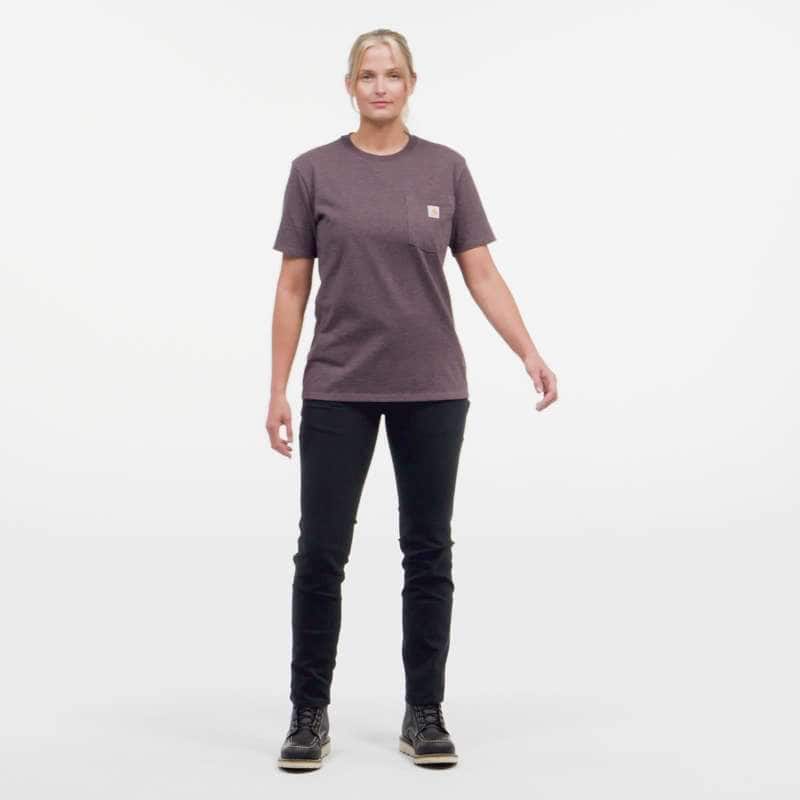 Women's Loose Fit Heavyweight Short-Sleeve Pocket T-Shirt