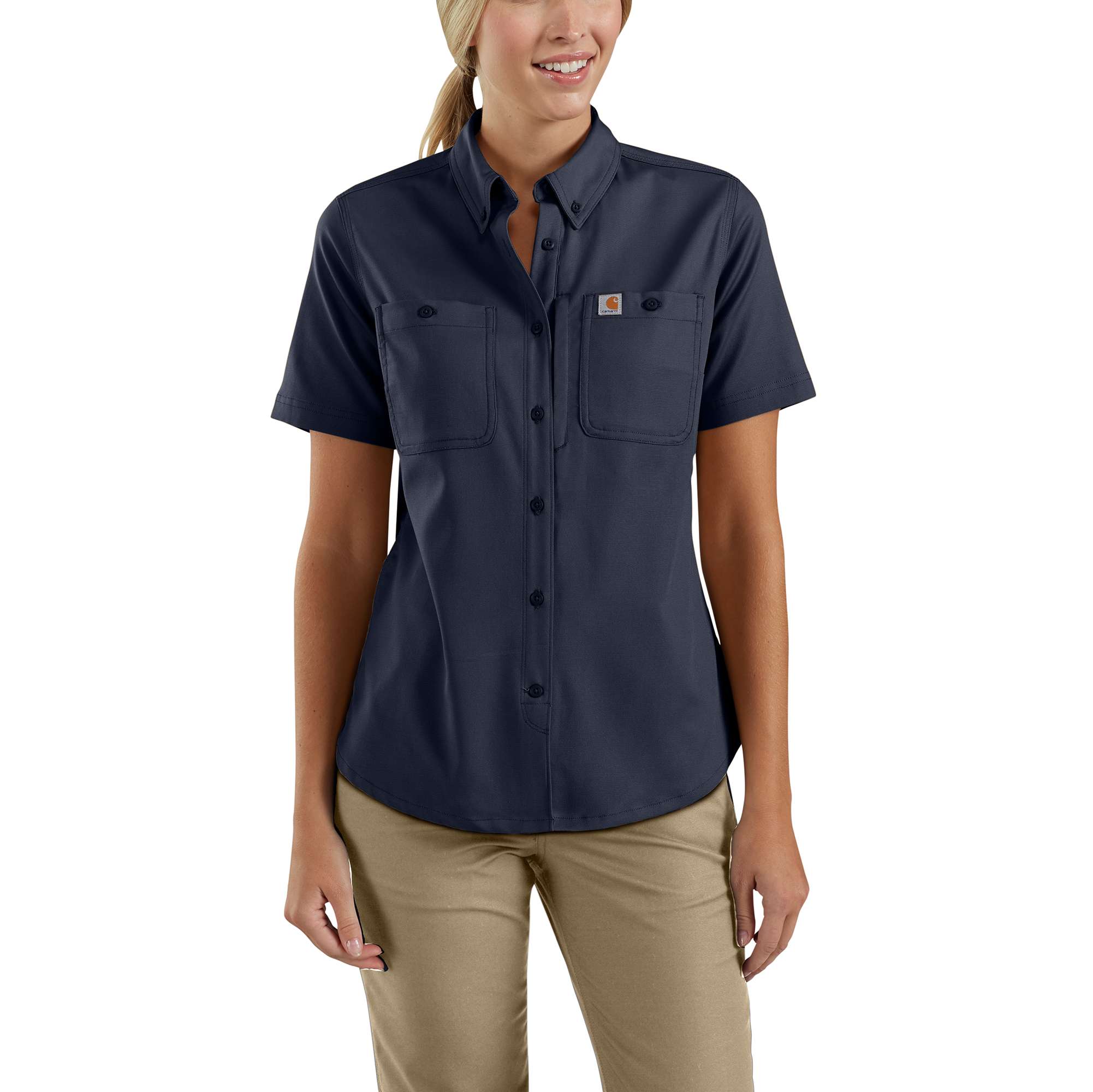 Carhartt Rugged Series Short Sleeve Custom Shirts, Dark Khaki