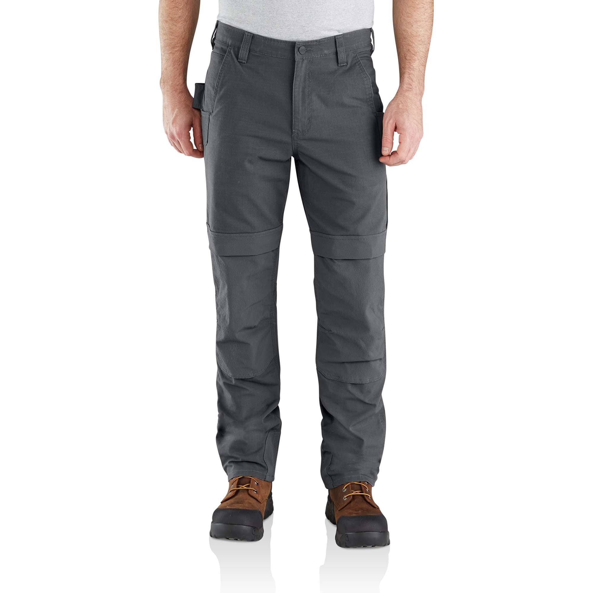 DuraDrive Men's LIBERATOR Grey and Black Stretch Work Pants with Zipper  Pocket