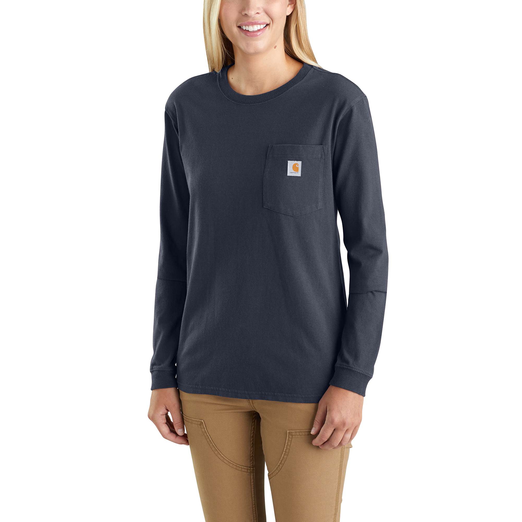 Carhartt Women's Jersey Long Sleeve T-shirt (Small) in the Tops & Shirts  department at