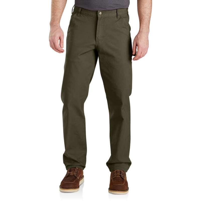 Loose Straight Washed Duck Double-Front Dungaree Work Pants