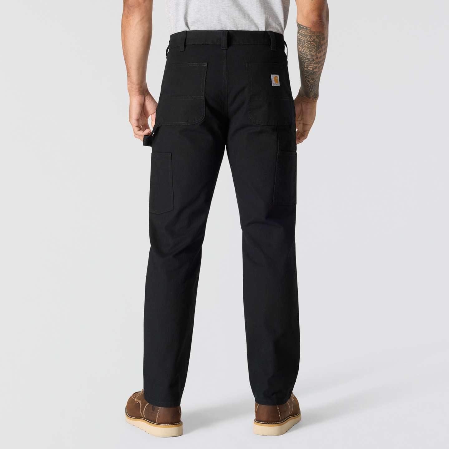 Мужские брюки Carhartt Relaxed Straight Rugged Flex™ Duck Dungaree, цвет: Чёрный — фото 2