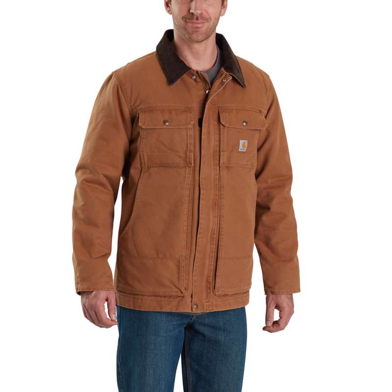 Carhartt  Carhartt Brown Full Swing® Relaxed Fit Washed Duck Insulated Traditional Coat - 3 Warmest Rating