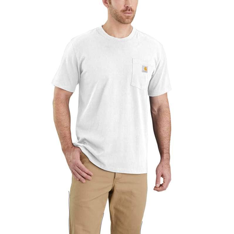 Carhartt  White Relaxed Fit Heavyweight Short-Sleeve Pocket T-Shirt