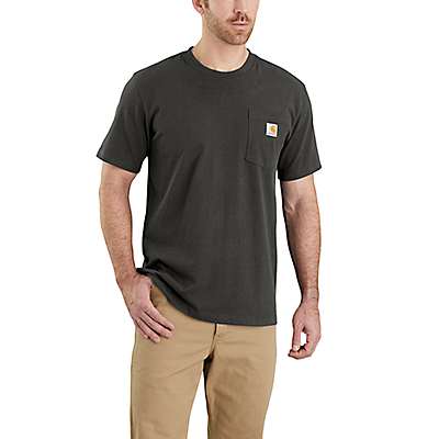 Carhartt Men's Navy Relaxed Fit Heavyweight Short-Sleeve Pocket T-Shirt