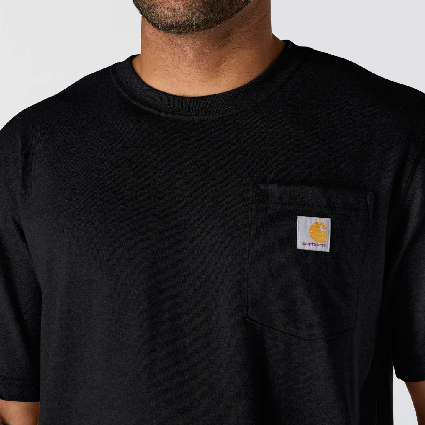 Мужская футболка Carhartt Dearborn Relaxed Pocket, цвет: Чёрный — фото 3