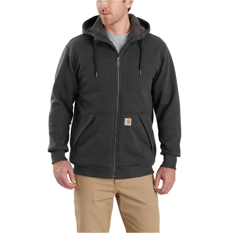 Rain Defender® Relaxed Fit Midweight Sherpa-Lined Full-Zip Sweatshirt ...