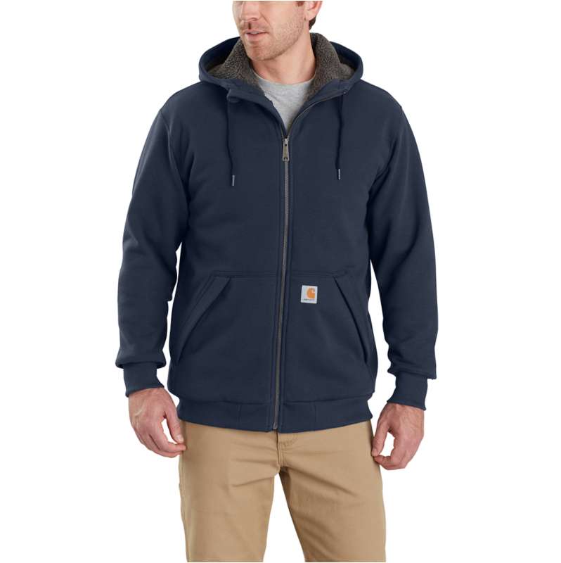 Carhartt  New Navy Rain Defender® Relaxed Fit Midweight Sherpa-Lined Full-Zip Sweatshirt