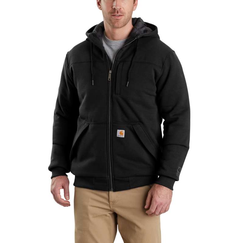Carhartt  Black Rain Defender® Relaxed Fit Midweight Quilt-Lined Full-Zip Sweatshirt