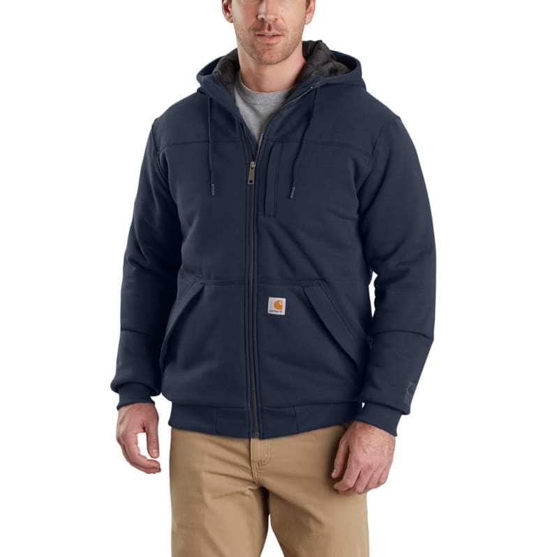Carhartt  New Navy Rain Defender® Relaxed Fit Midweight Quilt-Lined Full-Zip Sweatshirt