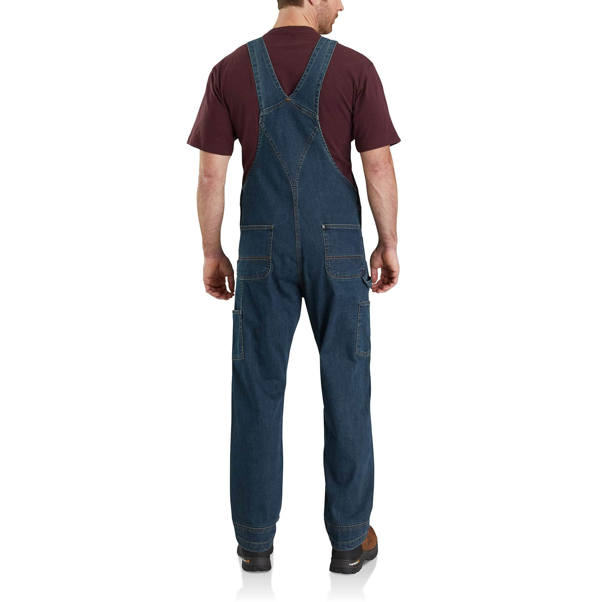 men's flannel lined denim overalls