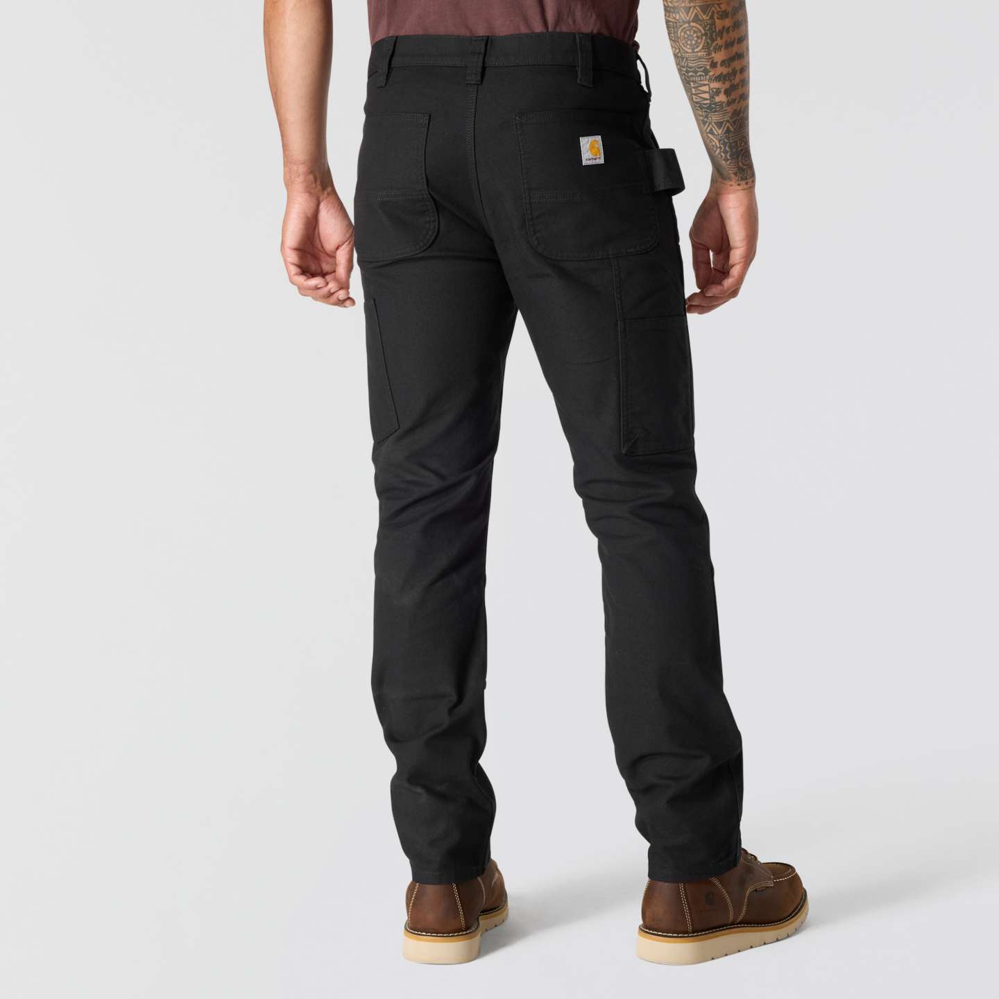 Мужские брюки Carhartt Slim Tapered Rugged Flex™ Duck Double-Front Dungaree, цвет: Чёрный — фото 2