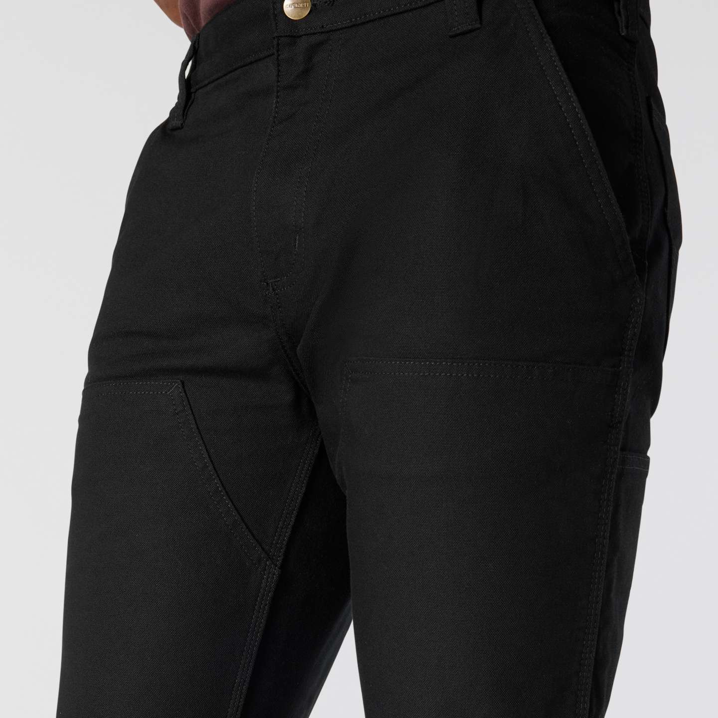 Мужские брюки Carhartt Slim Tapered Rugged Flex™ Duck Double-Front Dungaree, цвет: Чёрный — фото 5