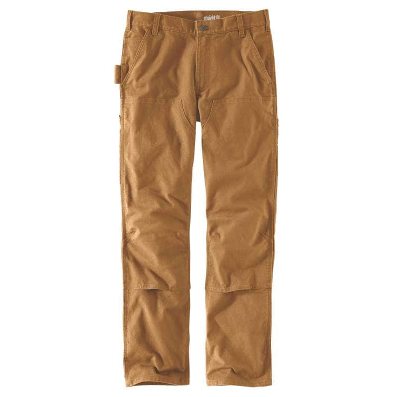 Carhartt  Carhartt Brown Rugged Flex® Straight Fit Duck Double Front Pants