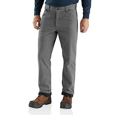 Carhartt Men's Gravel Rugged Flex® Relaxed Fit Canvas Flannel-Lined Utility Work Pant