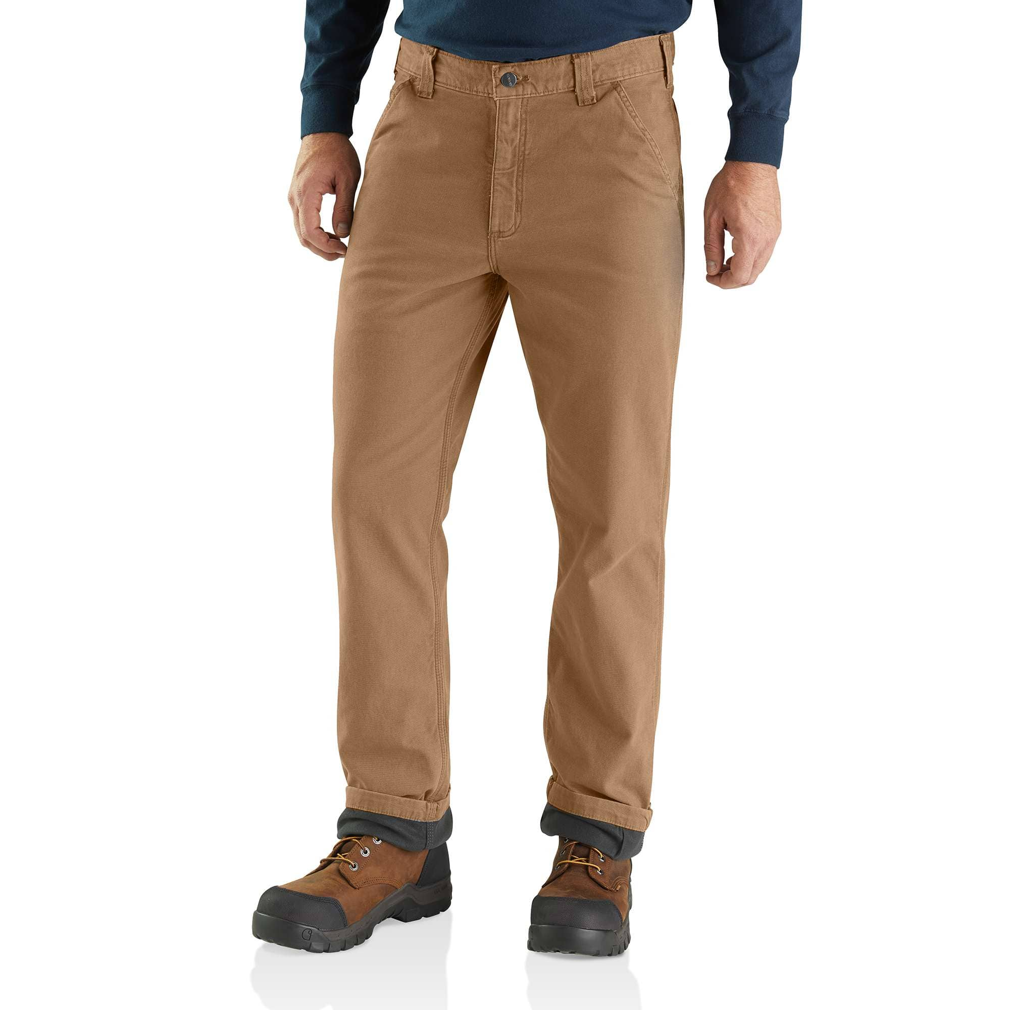 Mens carhartt best sale flannel lined pants