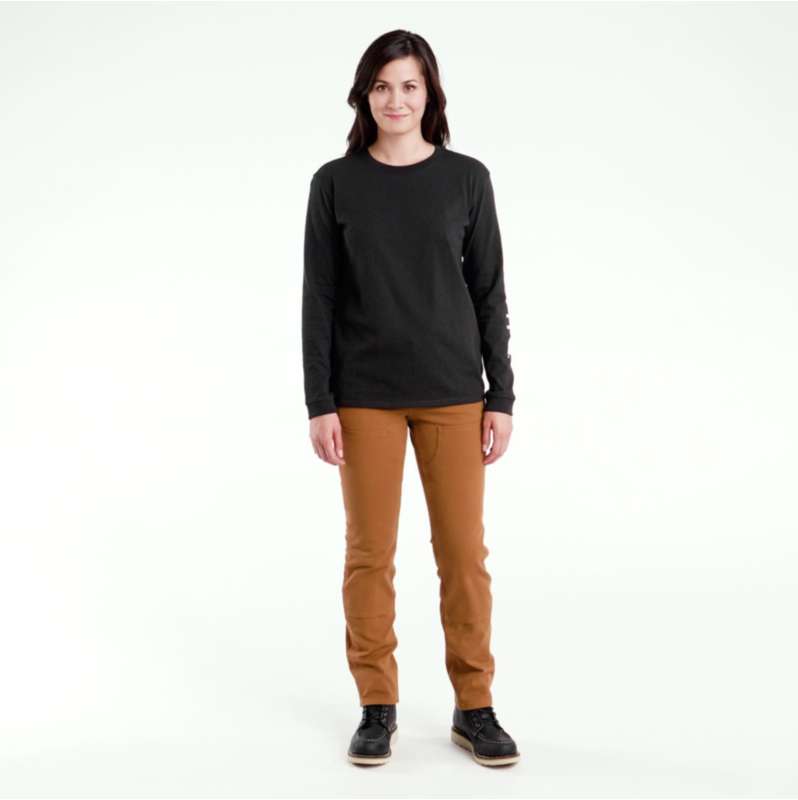 Carhartt  undefined Women's Loose Fit Heavyweight Long-Sleeve Logo Sleeve Graphic T-Shirt
