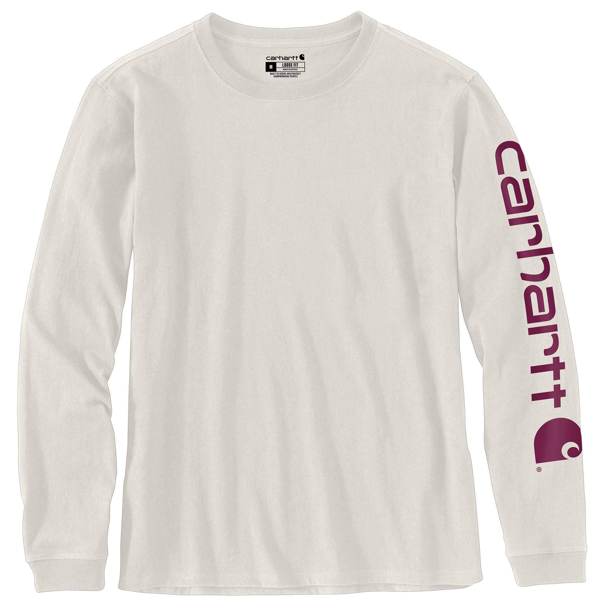 LOOSE FIT HEAVYWEIGHT LONG-SLEEVE LOGO SLEEVE GRAPHIC T-SHIRT