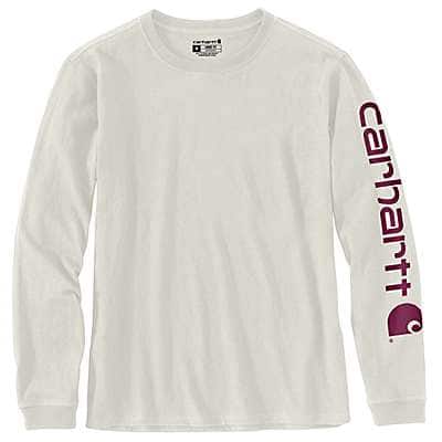 LOOSE FIT HEAVYWEIGHT LONG-SLEEVE LOGO SLEEVE GRAPHIC T-SHIRT