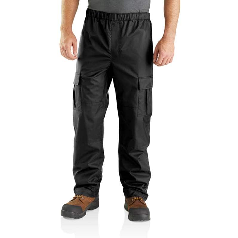 Carhartt  Black Relaxed Fit Midweight Rain Pant