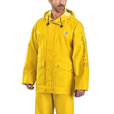 Carhartt Men's Yellow Waterproof Loose Fit Heavyweight Coat