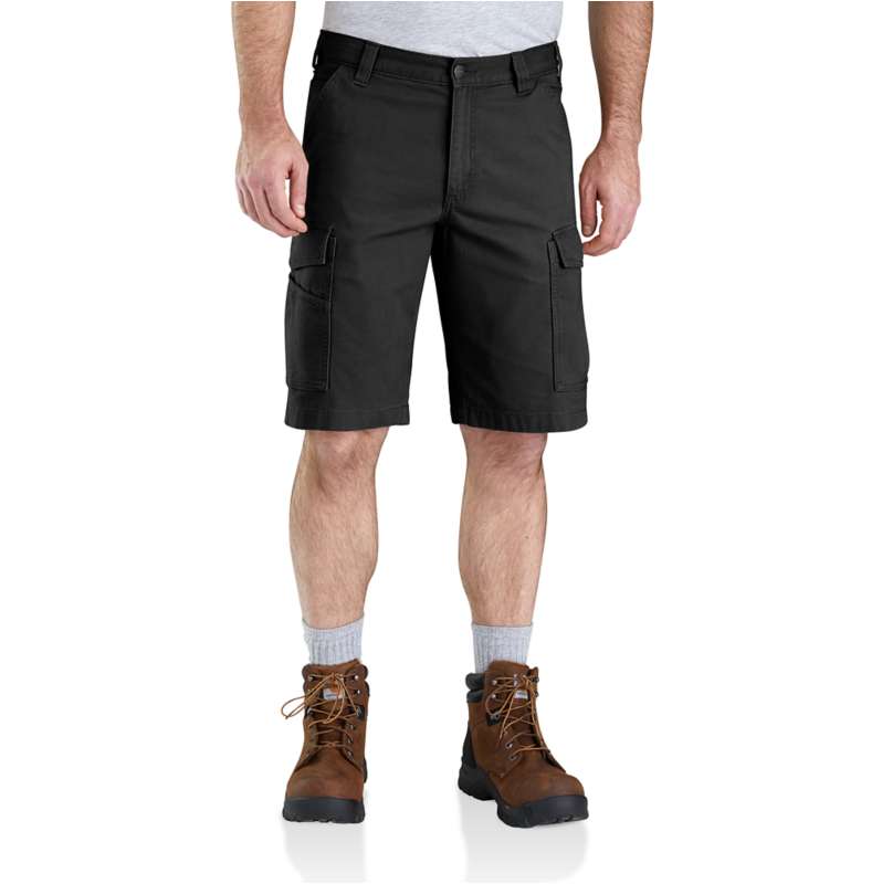 Carhartt  Black Rugged Flex® Relaxed Fit Canvas Cargo Work Short