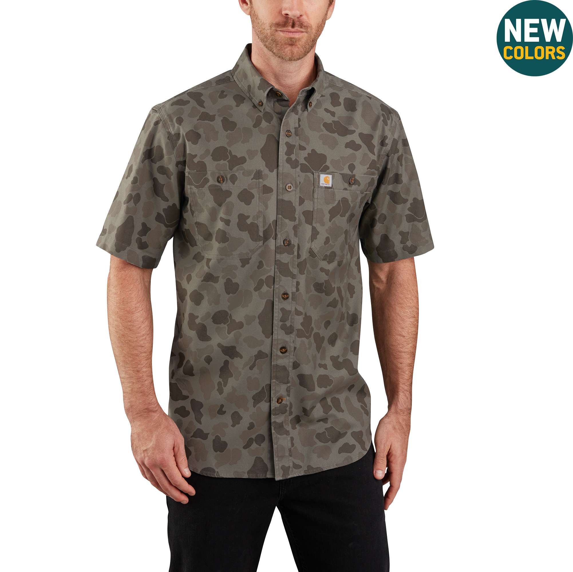 Mens Rugged Flex Rigby Short Sleeve Work Shirt 103555 Carhartt