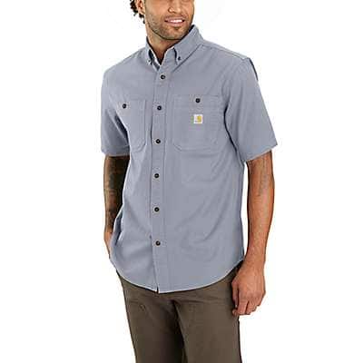 Carhartt Men's Dark Khaki Rugged Flex® Relaxed Fit Midweight Canvas Short-Sleeve Shirt