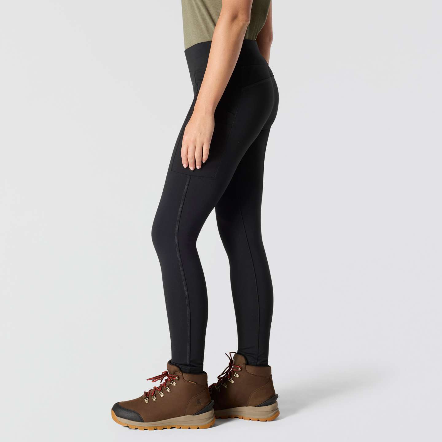 Женские леггинсы Carhartt Force Lightweight, цвет: Чёрный — фото 4