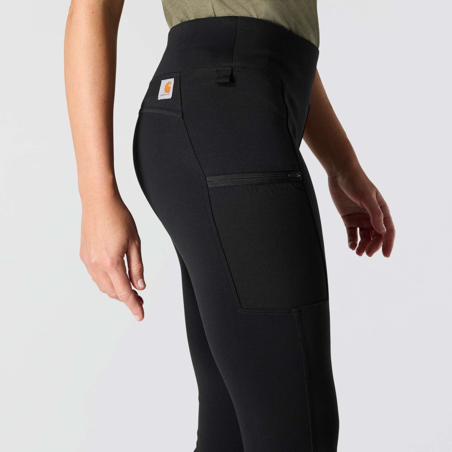 Женские леггинсы Carhartt Force Lightweight, цвет: Чёрный — фото 6