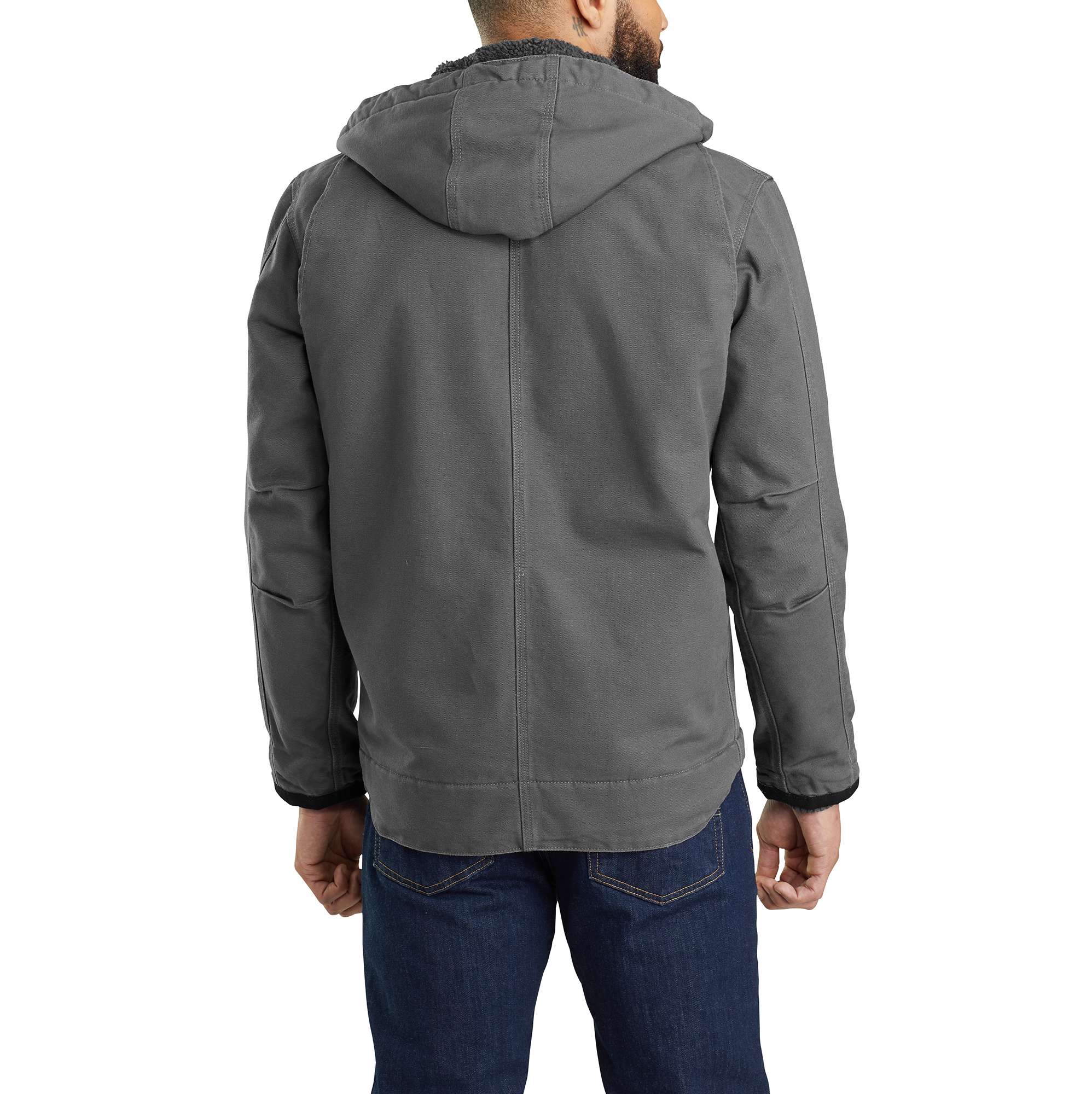 carhartt fleece lined hooded jacket