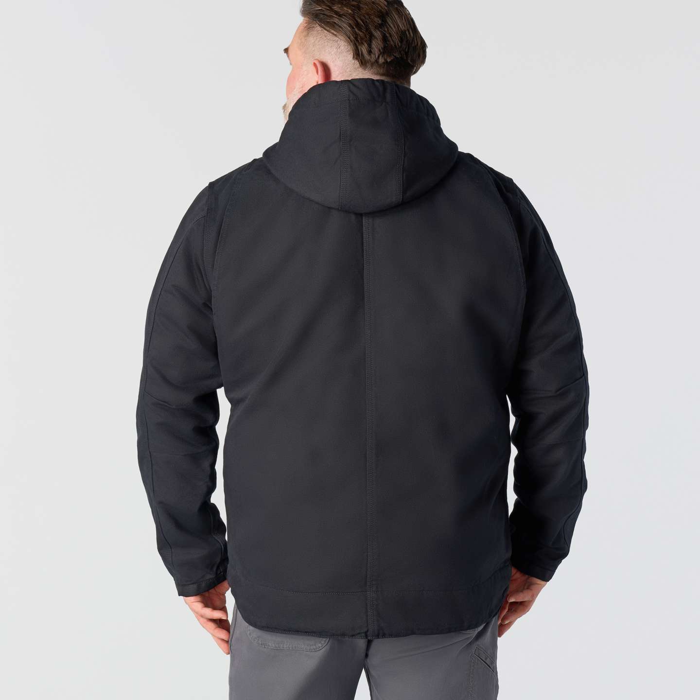 Мужская куртка Carhartt Washed Duck Bartlett, цвет: Чёрный — фото 2