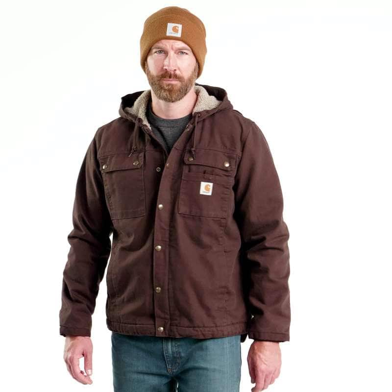 Loose Fit Heavyweight Flannel Long-Sleeve Plaid Shirt