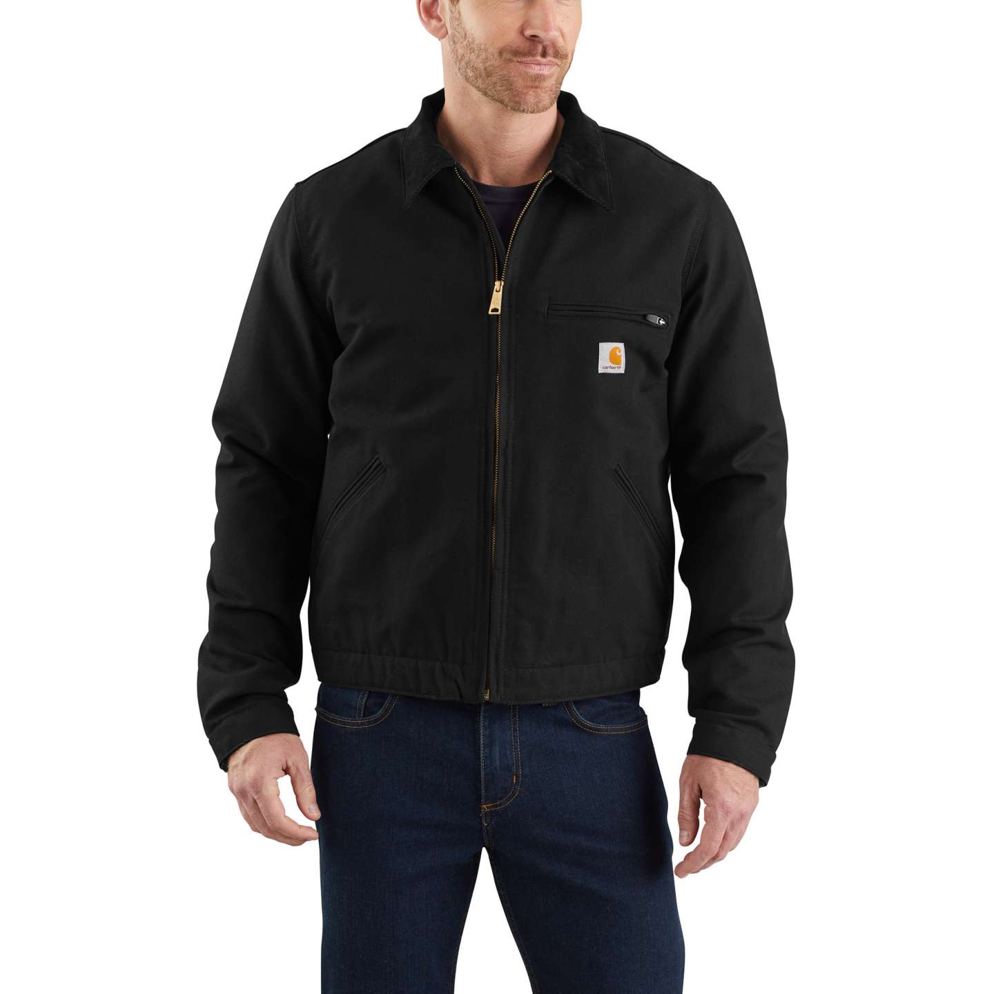 Мужская куртка Carhartt Iconic J01 Duck Detroit, цвет: Чёрный — фото 1