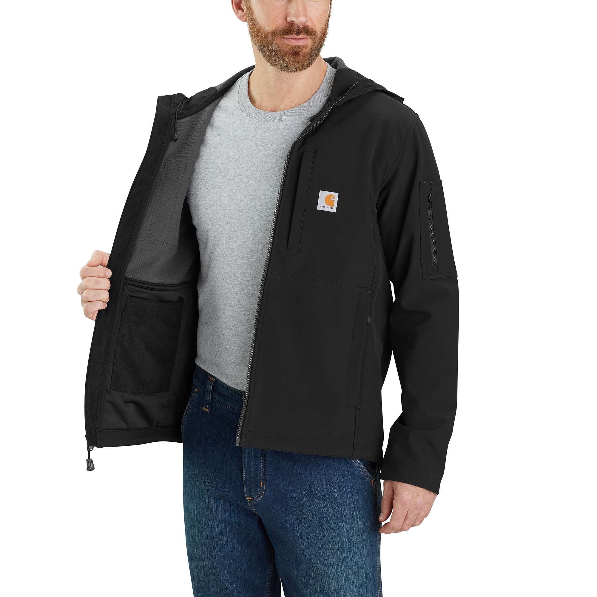 Additional thumbnail 5 of Rain Defender® Relaxed Fit Midweight Softshell Hooded Jacket - 1 Warm Rating