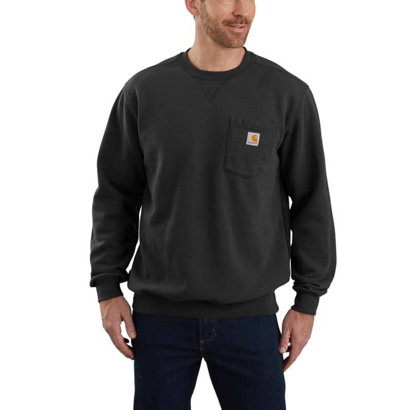 Carhartt  Black Loose Fit Midweight Crewneck Pocket Sweatshirt
