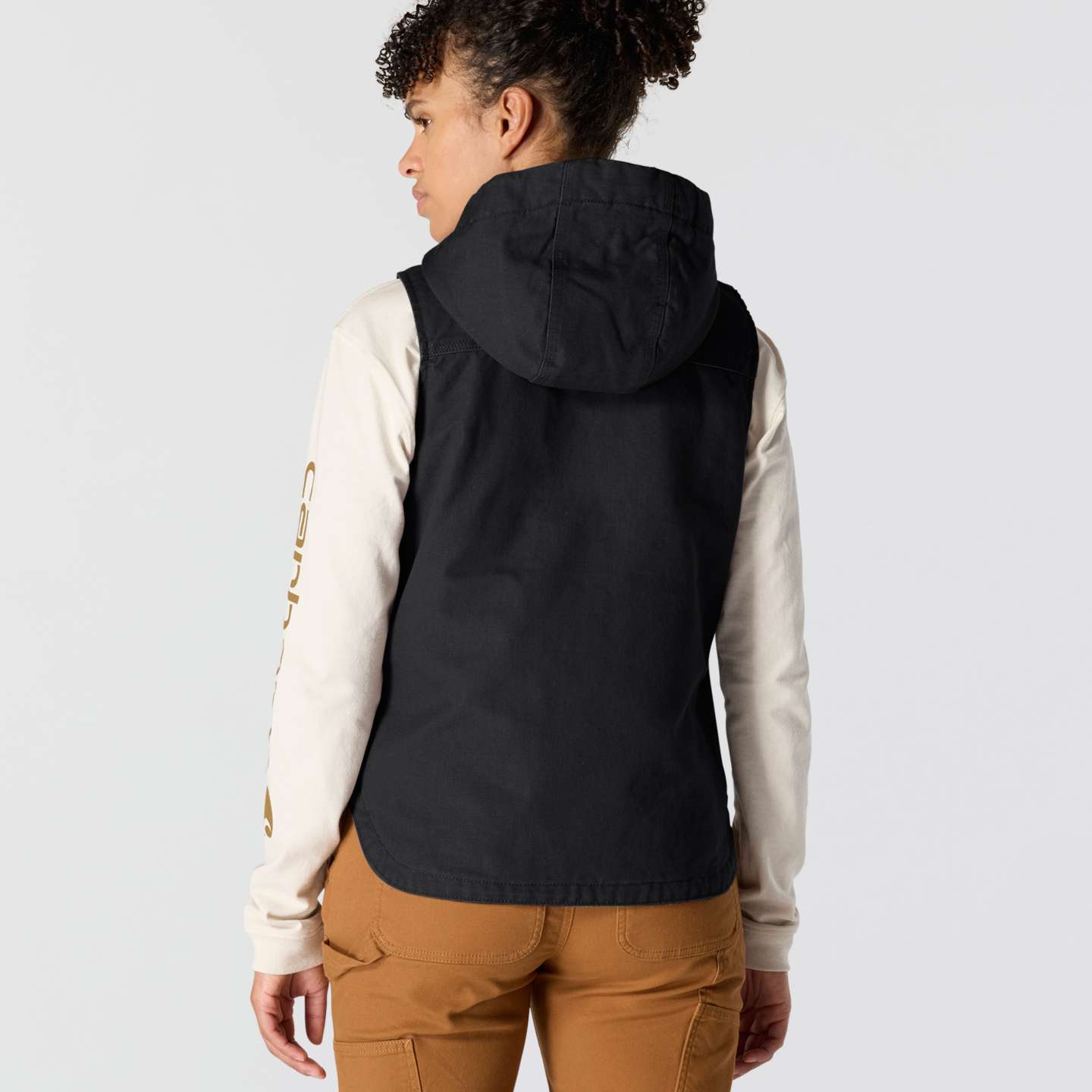 Женский жилет Carhartt Hooded, цвет: Чёрный — фото 2