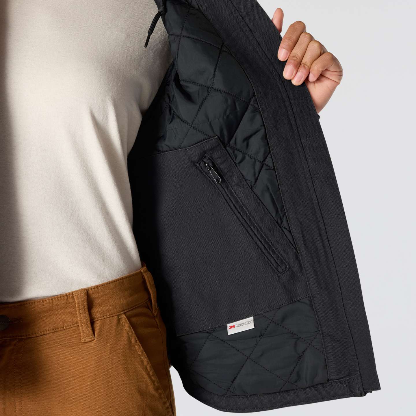 Женский жилет Carhartt Hooded, цвет: Чёрный — фото 6